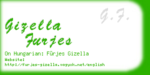 gizella furjes business card