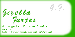 gizella furjes business card